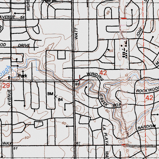 Topographic Map of Arden-Arcade Census Designated Place, CA