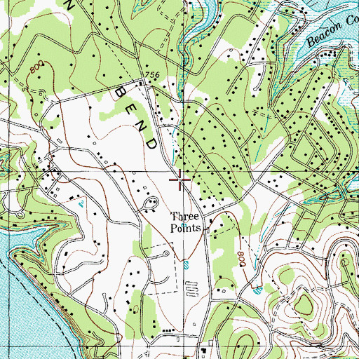 Topographic Map of Hudson Bend Census Designated Place, TX