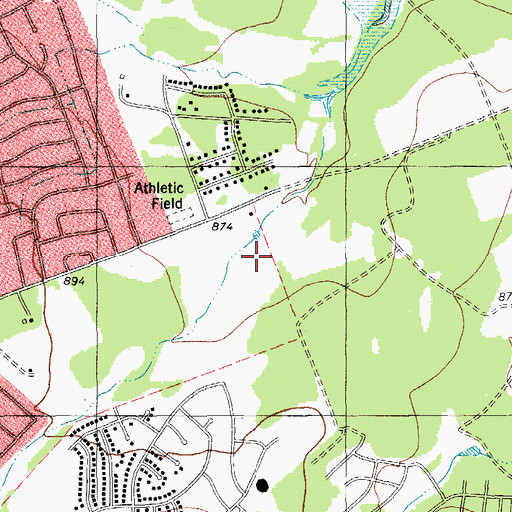 Topographic Map of Jollyville Census Designated Place, TX