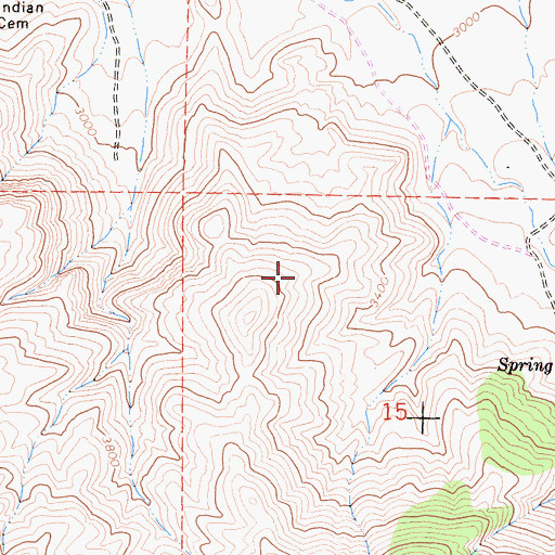 Topographic Map of Onyx Census Designated Place, CA