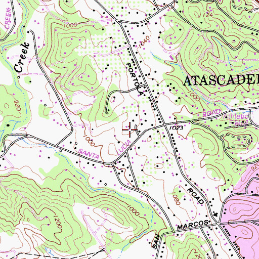 Topographic Map of City of Atascadero, CA