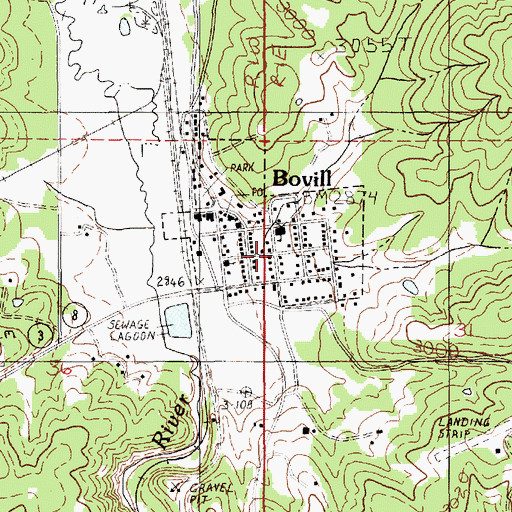 Topographic Map of City of Bovill, ID