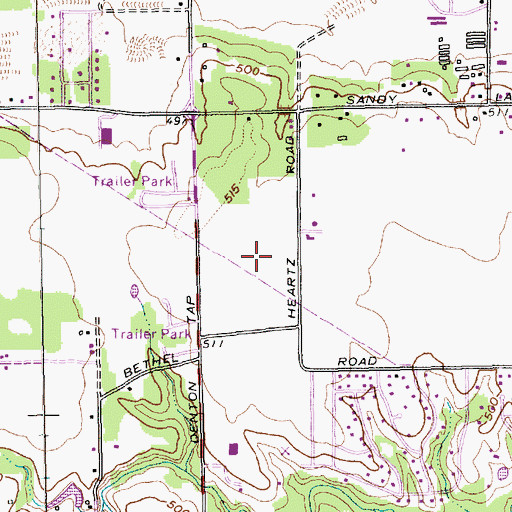 Topographic Map of City of Coppell, TX