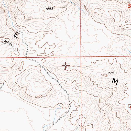 Topographic Map of Coyote Mountains, CA
