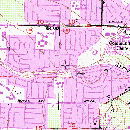 Topographic Map of City of Simi Valley, CA