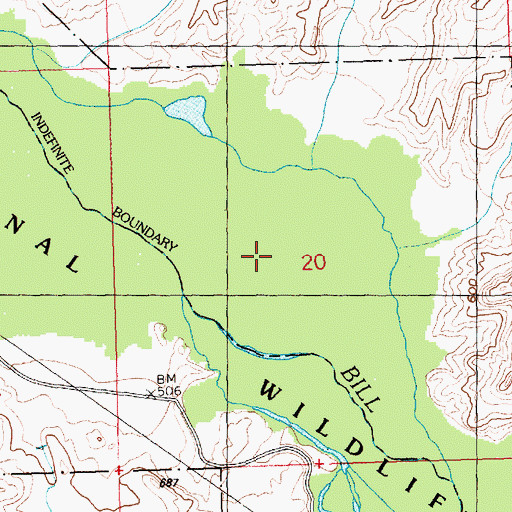 Topographic Map of Havasu National Wildlife Refuge, AZ