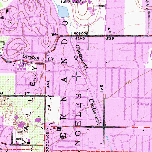 Topographic Map of Dayton Creek, CA