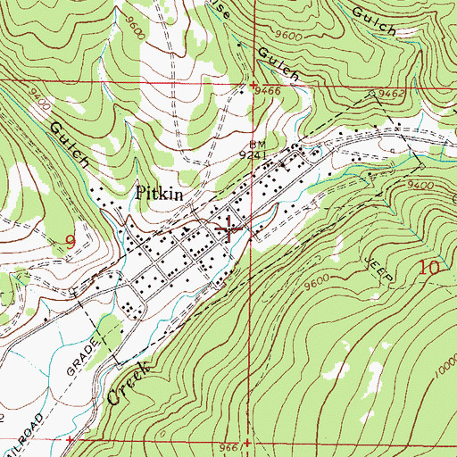 Topographic Map of Town of Pitkin, CO
