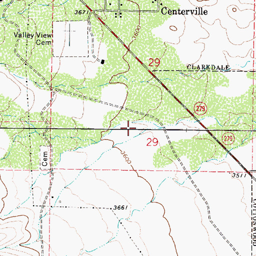 Topographic Map of Town of Clarkdale, AZ