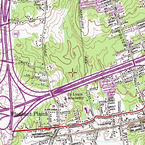 Topographic Map of Bloomingdale Park, NY