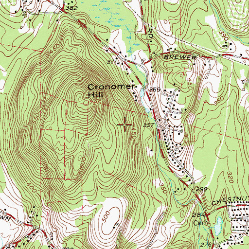 Topographic Map of Cronomer Hill County Park, NY