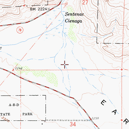 Topographic Map of Earthquake Valley, CA