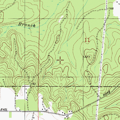 Topographic Map of MOWA Choctaw Reservation, AL