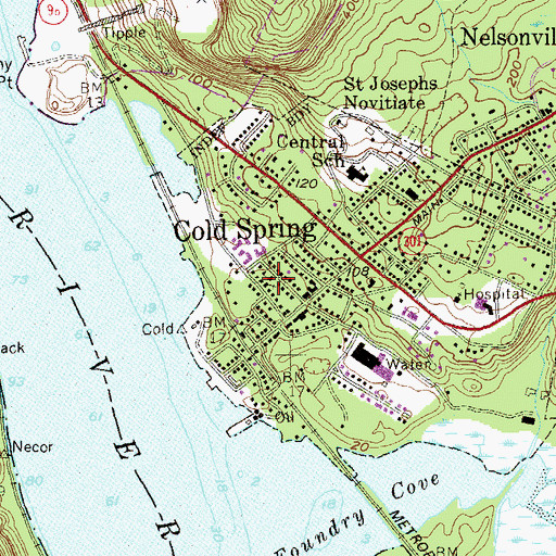 Topographic Map of Our Lady of Loretto School, NY
