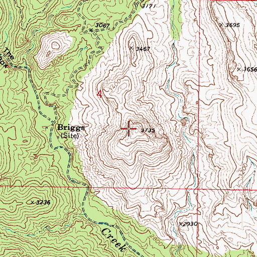 Topographic Map of Thoma Butte, AZ