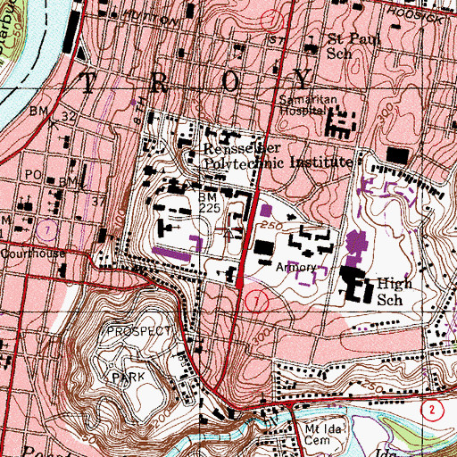Topographic Map of Darrin Communications Center, NY