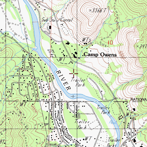 Topographic Map of Gilbert Campground, CA