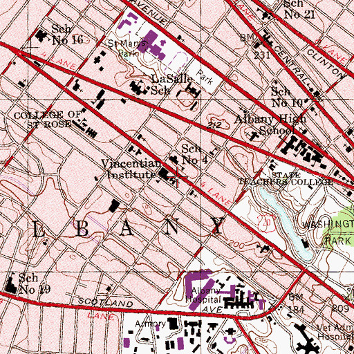 Topographic Map of Madison Avenue Presbyterian Church, NY