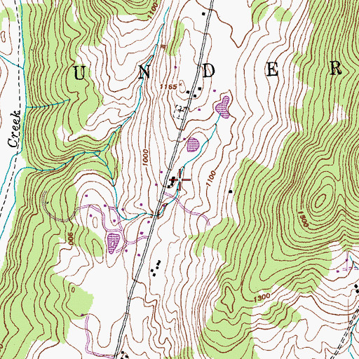 Topographic Map of Poker Hill School, VT