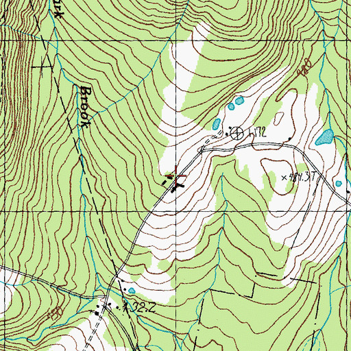 Topographic Map of King George School, VT