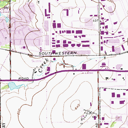 Topographic Map of Olla Podrida Shopping Center, TX