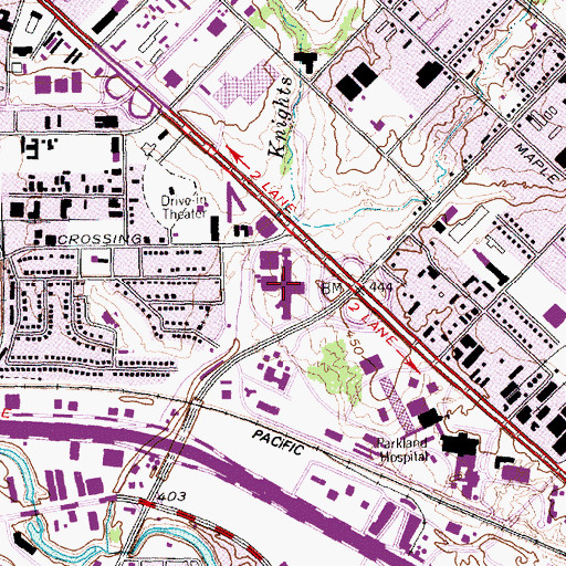 Topographic Map of Callier Center for Pre-School Deaf Children, TX