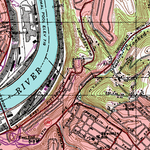 Topographic Map of Highland Grove United Methodist Church, PA