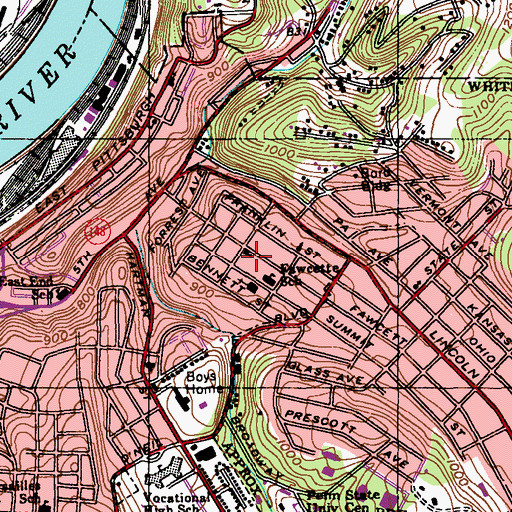 Topographic Map of Kephart United Methodist Church, PA