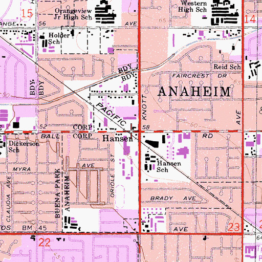 Topographic Map of Hansen, CA