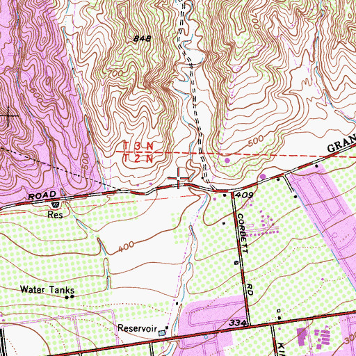 Topographic Map of Harmon Canyon, CA