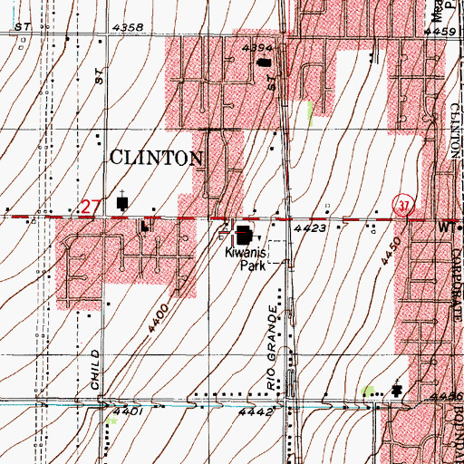 Topographic Map of Clinton Elementary School, UT