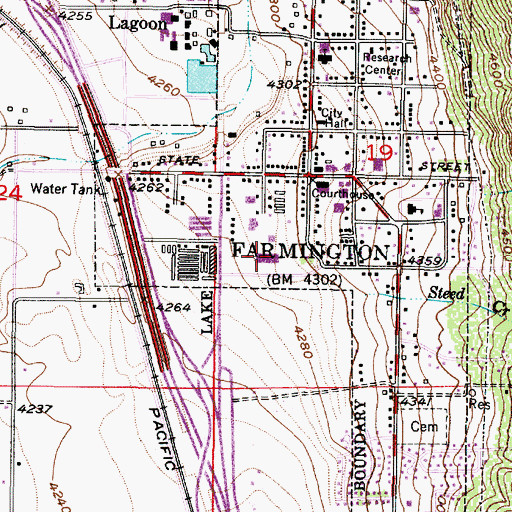 Topographic Map of Farmington Elementary School, UT