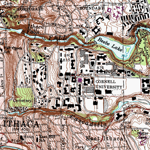 Topographic Map of Stimson Hall, NY