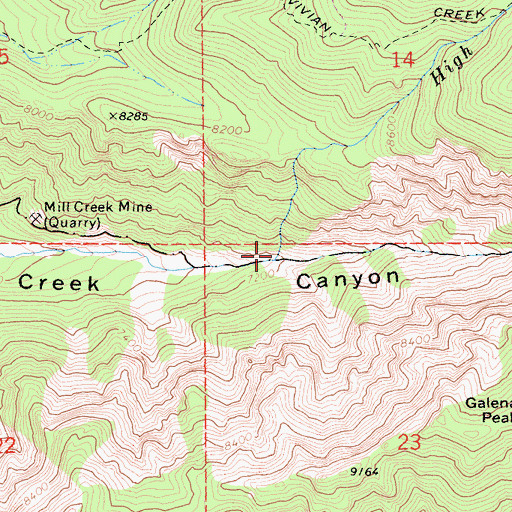 Topographic Map of High Creek, CA