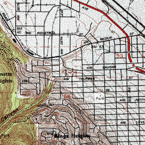 Topographic Map of Class Academy, OR