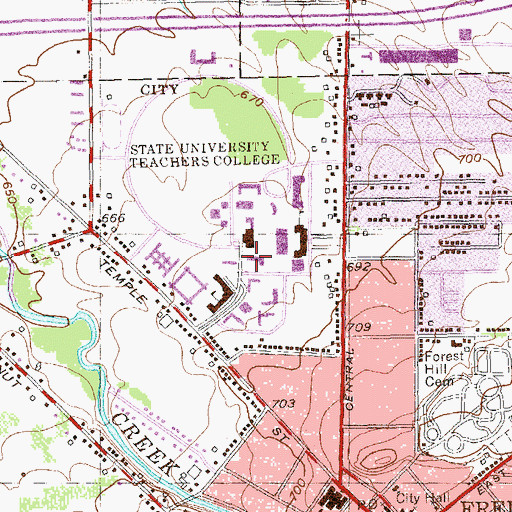Topographic Map of Jewett Hall, NY