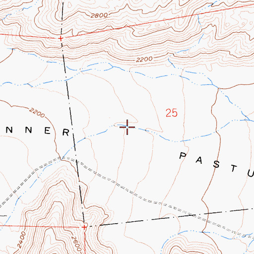 Topographic Map of Inner Pasture, CA