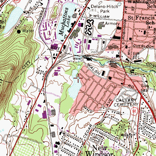 Topographic Map of Little Falls Pond, NY