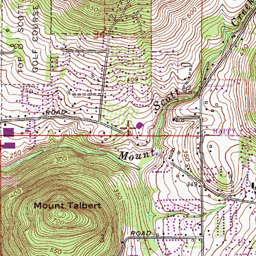 Topographic Map of Valley View Evangelical Church, OR