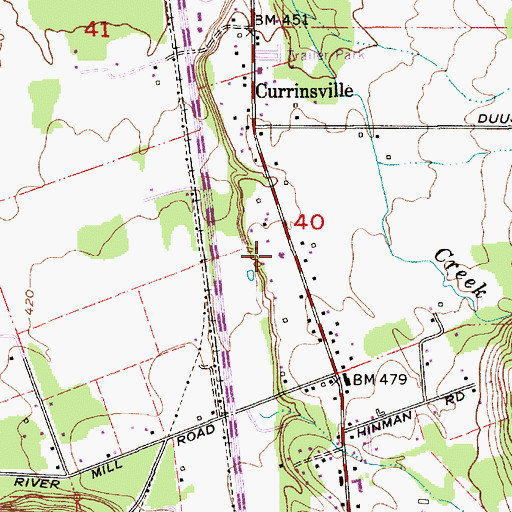 Topographic Map of Clackamas Valley Baptist Church, OR