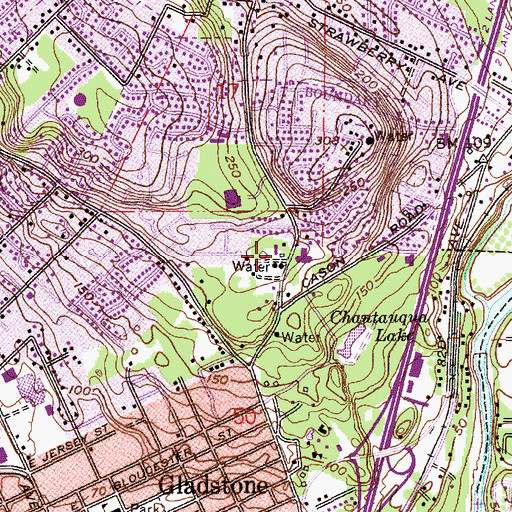 Topographic Map of Tri City Baptist Temple of Milwaukie, OR