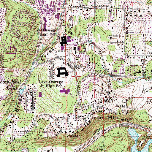 Topographic Map of Our Saviors Lutheran Church, OR