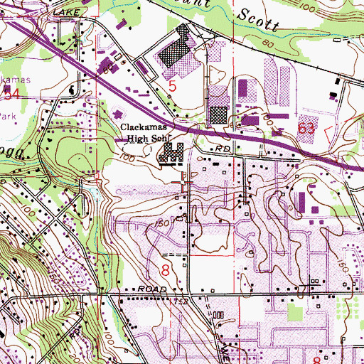 Topographic Map of Westwood Community Fellowship, OR