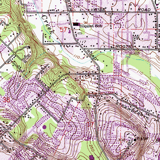 Topographic Map of Milwaukie Foursquare Church, OR