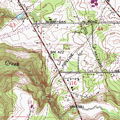 Topographic Map of Oregon Trail Free Will Baptist Church, OR