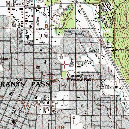 Topographic Map of Lincoln Elementary School, OR
