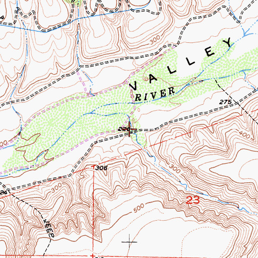 Topographic Map of Johnson Canyon, CA