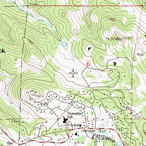 Topographic Map of Tall Timber Airport, CO