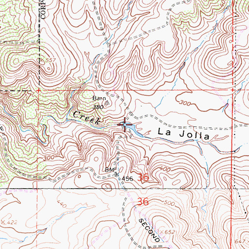 Topographic Map of La Jolla Valley, CA