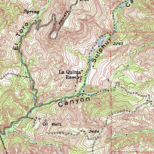 Topographic Map of La Quinta Ranch, CA